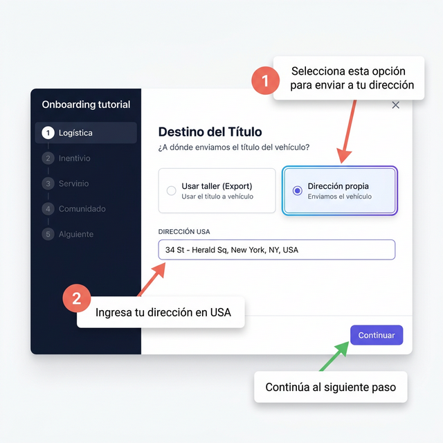 Paso 1 - Opción Dirección Propia