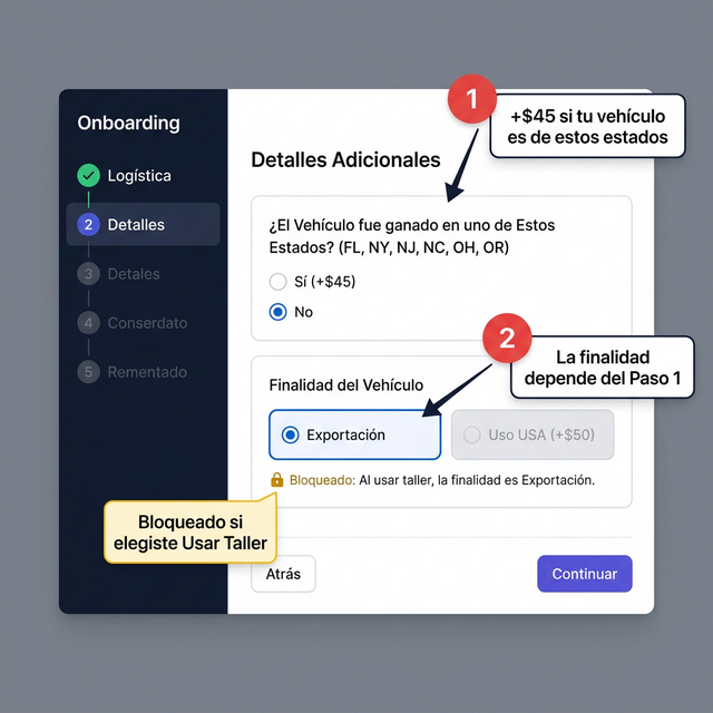 Paso 2 - Detalles Adicionales