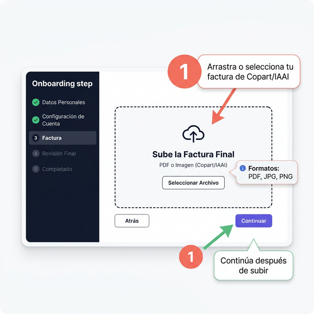Paso 3 - Subir Factura