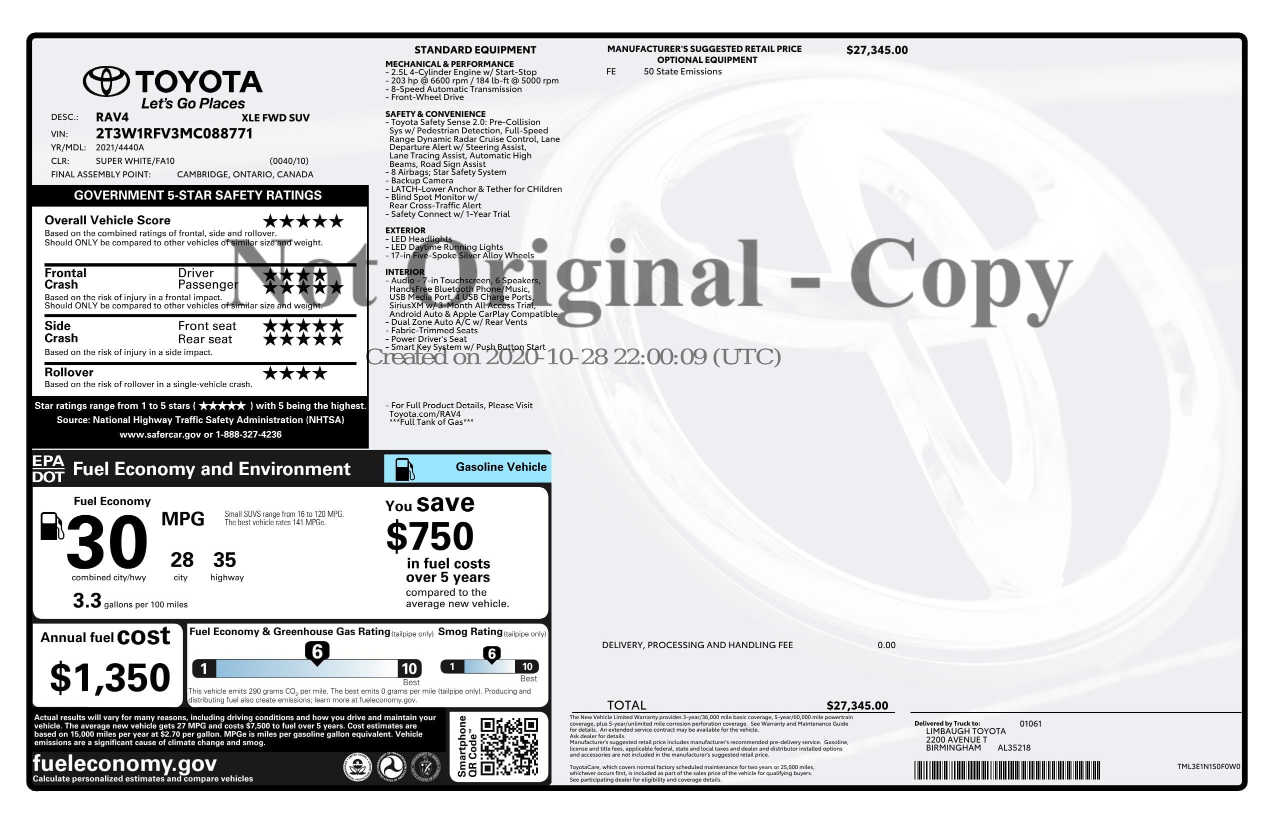 Ejemplo Window Sticker